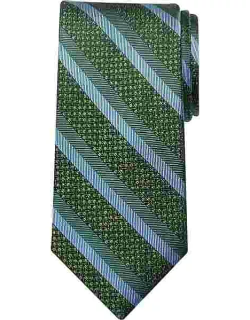 Joseph Abboud Men's Textured Stripe Narrow Tie Green