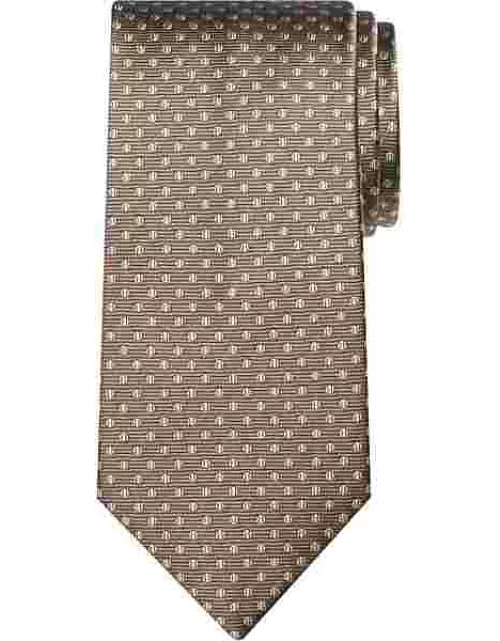 Awearness Kenneth Cole Men's Ribbed Dot Narrow Tie Taupe