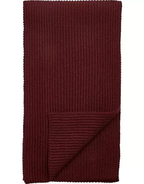 Pronto Uomo Men's Shaker Knit Scarf Burgundy