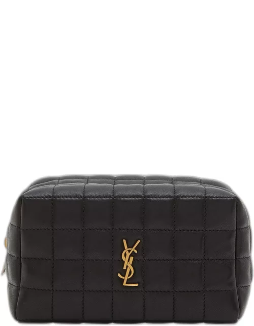 Cassandra Small YSL Quilted Cosmetic Pouch Bag
