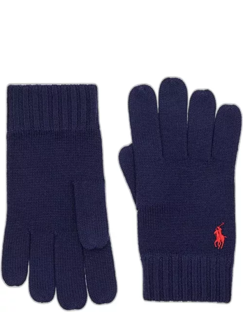 Polo Ralph Lauren Signature Pony Knit Touch Gloves Blue TU