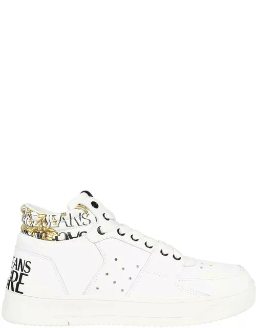 Versace Jeans Couture Logo Detail Leather Sneaker