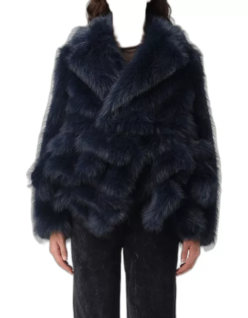 Fur Coats SACAI Woman colour Blue