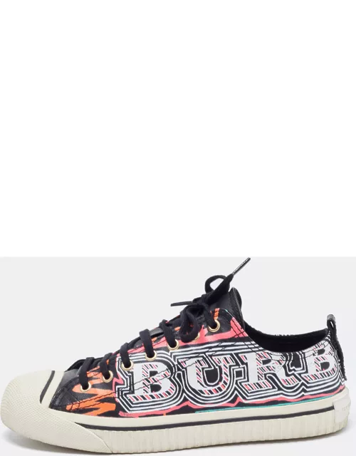 Burberry Multicolor Coated Canvas Kingly Sneaker