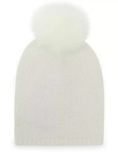 White cashmere hat