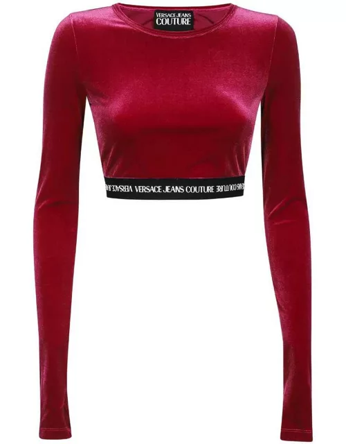 Versace Jeans Couture Long Sleeve Crop Top