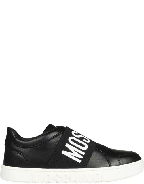 Moschino Logo Detail Leather Sneaker