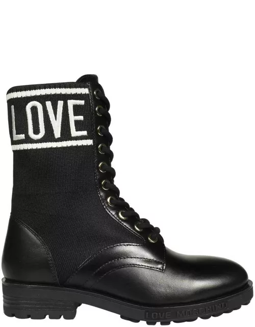 Love Moschino Lace-up Ankle Boot