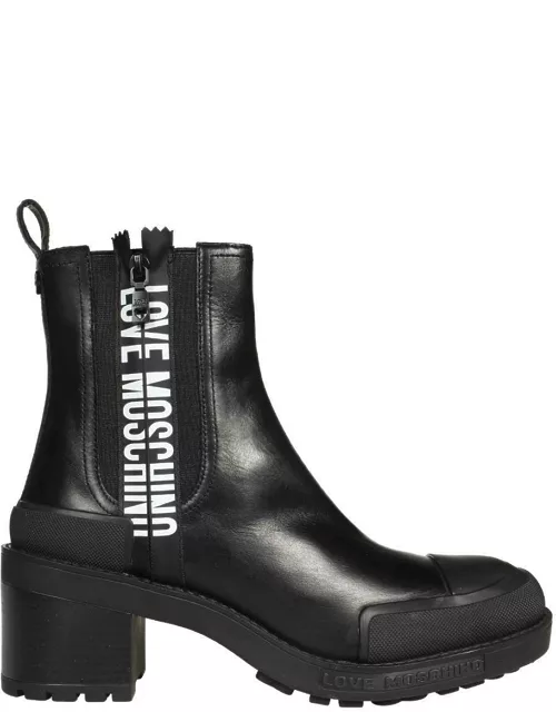 Love Moschino Leather Ankle Boot