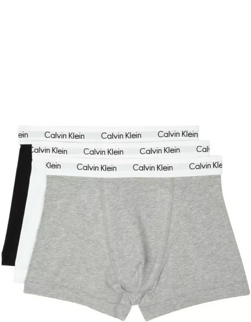 Calvin Klein Stretch-cotton Trunks - set of Three - Multicoloured