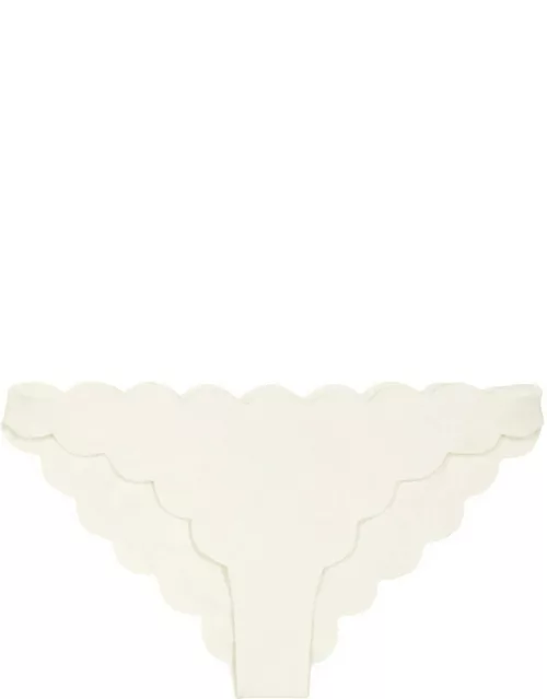 Marysia Antibes Scalloped Bikini Briefs - White - L (UK 14 / L)