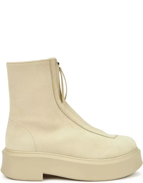 The Row Nubuck Ankle Boots - Beige - 39.5 (IT39.5 / UK6.5)