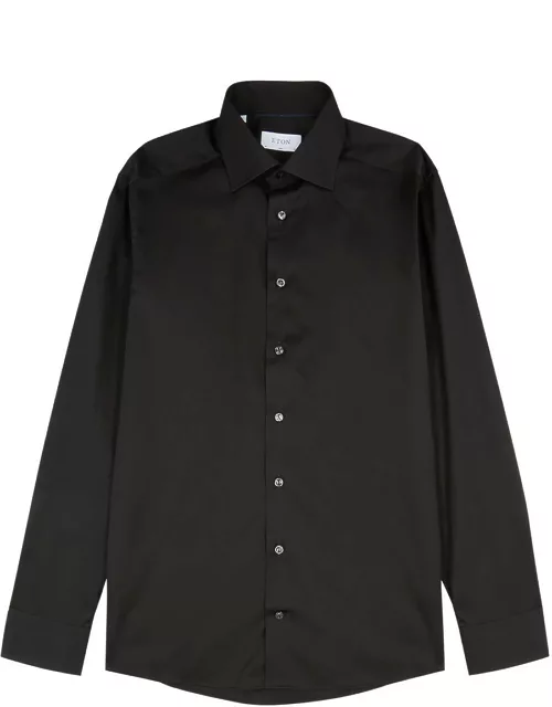 Eton Black Cotton-twill Shirt