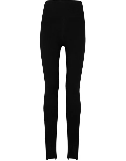 Victoria Beckham VB Body Split-hem Stretch-knit Leggings - Black - 10 (UK 10 / S)