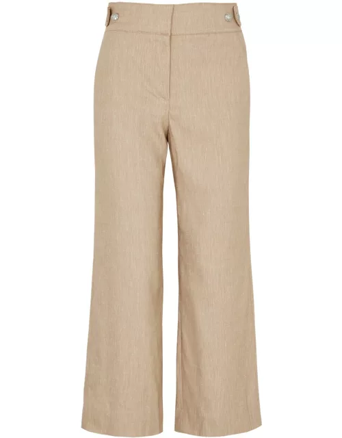 Veronica Beard Aubrie Cropped Linen-blend Trousers - Beige - 6 (UK 10 / S)