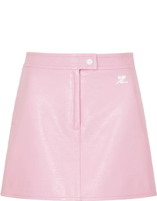 Courrèges Logo Vinyl Mini Skirt - Pink - 42 (UK14 / L)