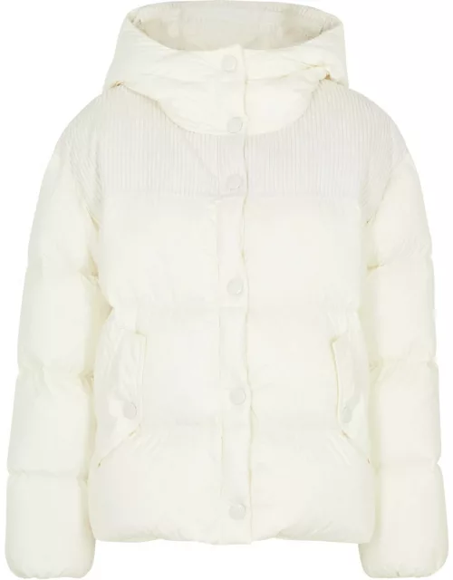 Moncler Jaseur Panelled Quilted Shell Jacket - Off White - 0 (UK 8 / S)