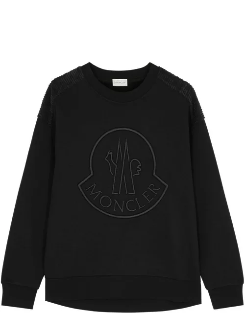 Moncler Logo-embroidered Cotton-blend Sweatshirt - Black - L (UK 14 / L)