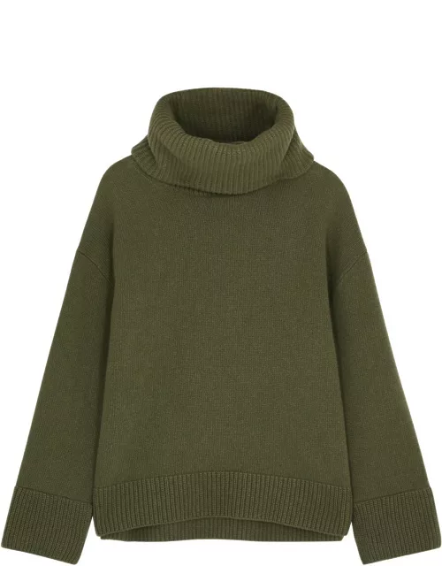 Moncler Roll-neck Wool Jumper - Dark Green - L (UK 14 / L)