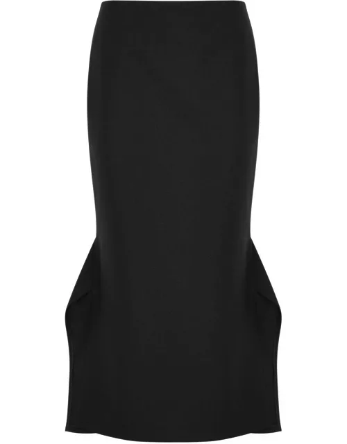 The Row Patillon Wool-blend Midi Skirt - Black - 6 (UK 10 / S)