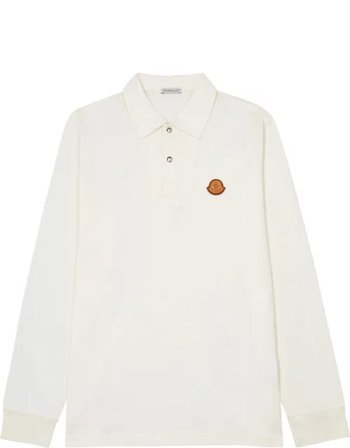 Moncler Logo Cotton Polo Shirt - White