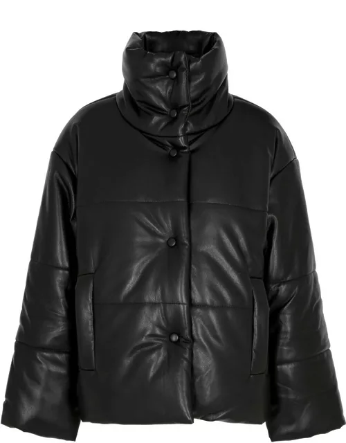 Nanushka Hide Quilted Faux Leather Jacket - Black - L (UK 14 / L)