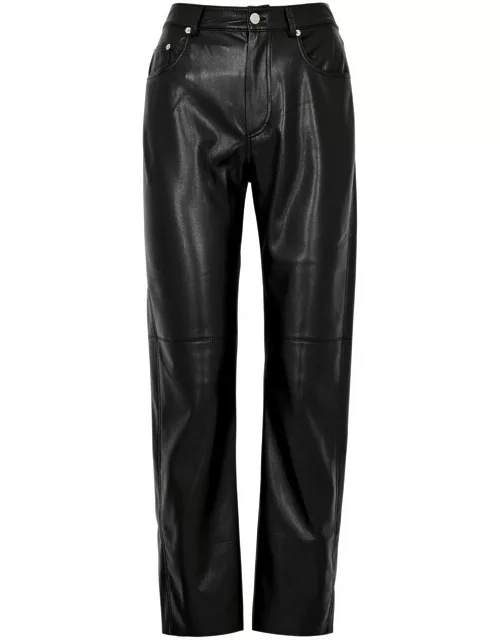 Nanushka Vinni Faux Leather Trousers - Black - L (UK 14 / L)