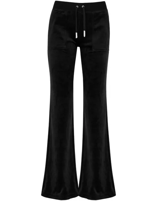 Juicy Couture Lala Logo Velour Sweatpants - Black - L (UK 14 / L)