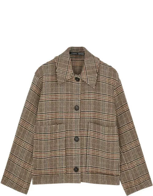 Kassl Editions Checked Wool-blend Jacket - Beige - 38 (UK 10 / S)