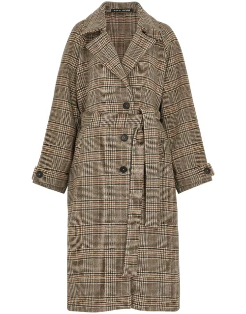 Kassl Editions Checked Wool-blend Coat - Beige - 38 (UK 10 / S)