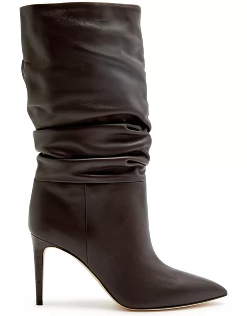 Paris Texas Slouchy 85 Leather Mid-calf Boots - Brown - 36 (IT36 / UK3)