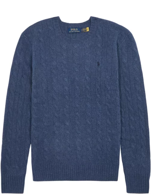 Polo Ralph Lauren Cable-knit Wool-blend Jumper - Blue