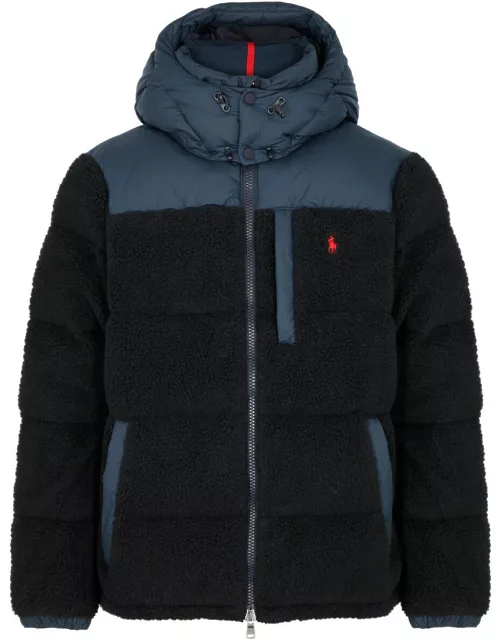 Polo Ralph Lauren Panelled Quilted Faux Shearling Jacket - Navy