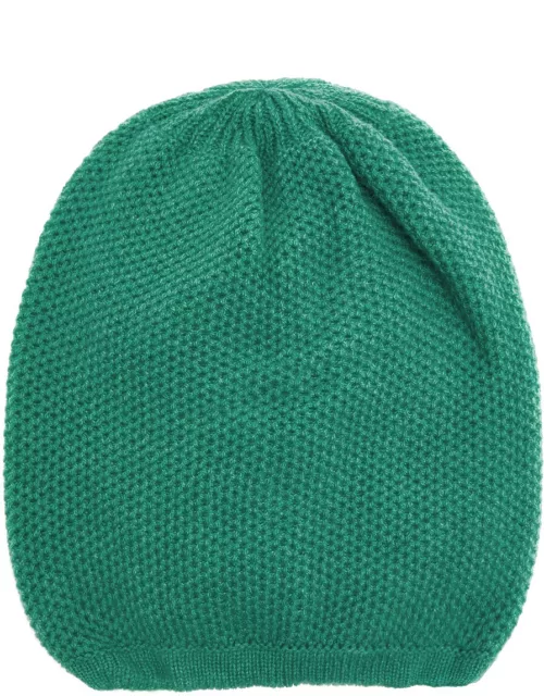 Inverni Waffle-knit Cashmere Beanie - Green - One