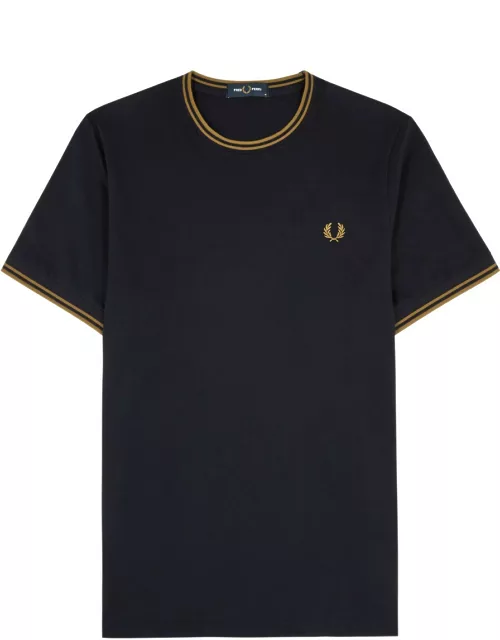 Fred Perry Logo-embroidered Cotton T-shirt - Blue