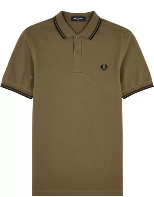 Fred Perry Logo-embroidered Piqué Cotton Polo Shirt - Brown