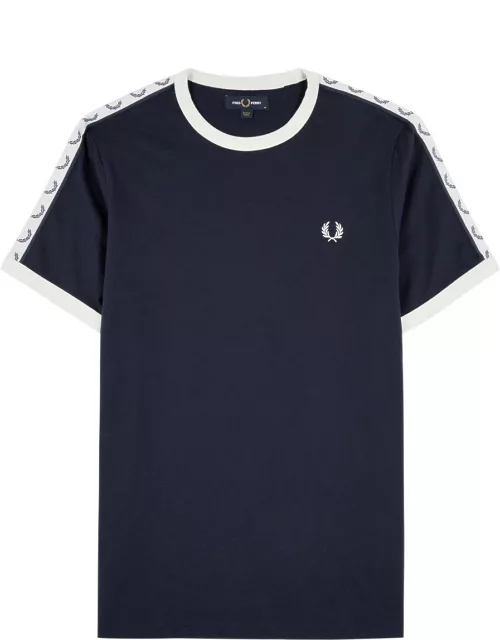 Fred Perry Logo Cotton T-shirt - Navy