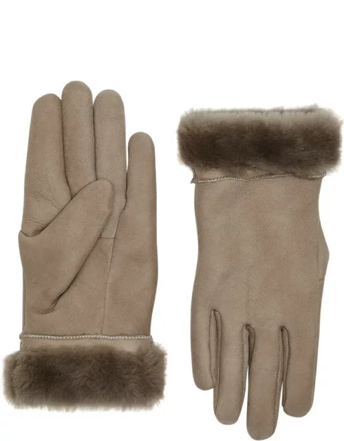Dents Louisa Shearling-lined Suede Gloves - Came