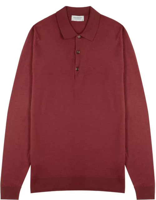 John Smedley Belper Wool Polo Shirt - Red