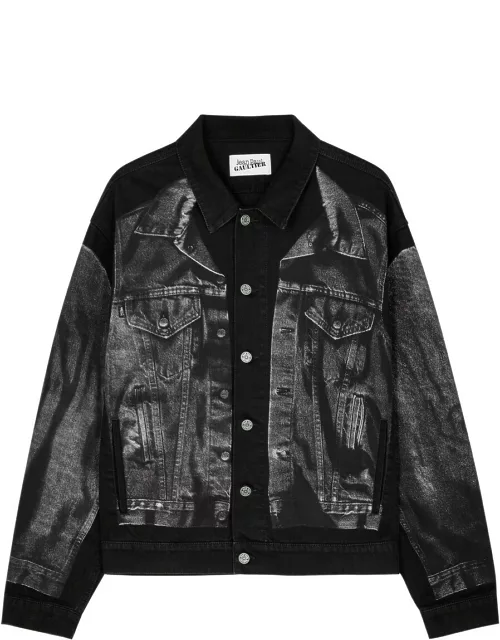 Jean Paul Gaultier Trompe L'Oeil Printed Denim Jacket - Black - L (UK14 / L)