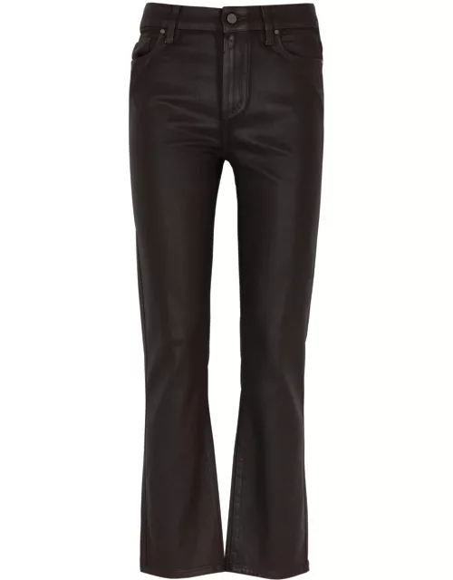Paige Cindy Coated Slim-leg Jeans - Dark Brown - 24 (W24 / UK 4 / Xxs)