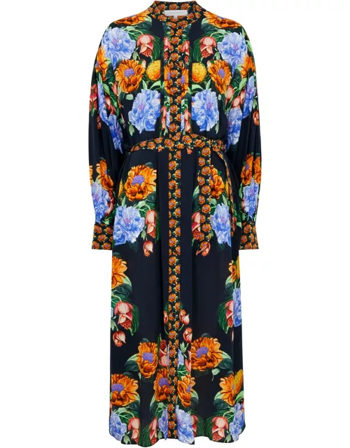 Borgo DE Nor Camilla Floral-print Midi Dress - Multicoloured - 10 (UK 10 / S)