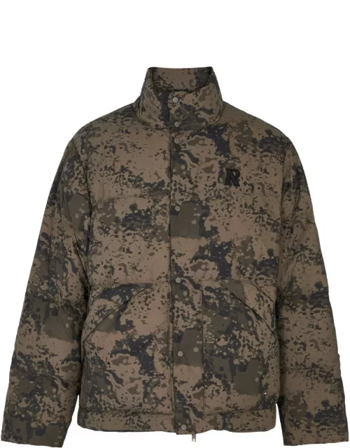 Represent Camouflage-print Quilted Shell Jacket - Multicoloured