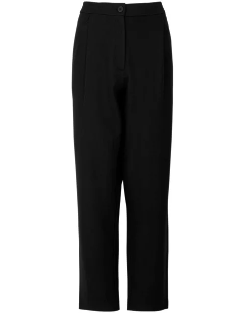 Eileen Fisher Tapered-leg Wool Trousers - Black - L (UK 18-20 / XL)
