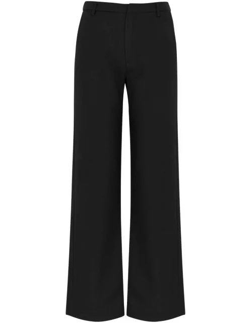 Aexae Wide-leg Wool Trousers - Black - L (UK 14 / L)