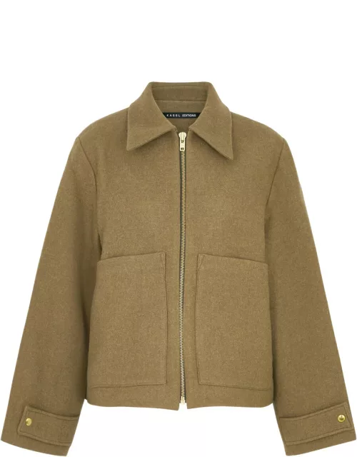 Kassl Editions Wool-blend Felt Jacket - Light Brown - 38 (UK 10 / S)