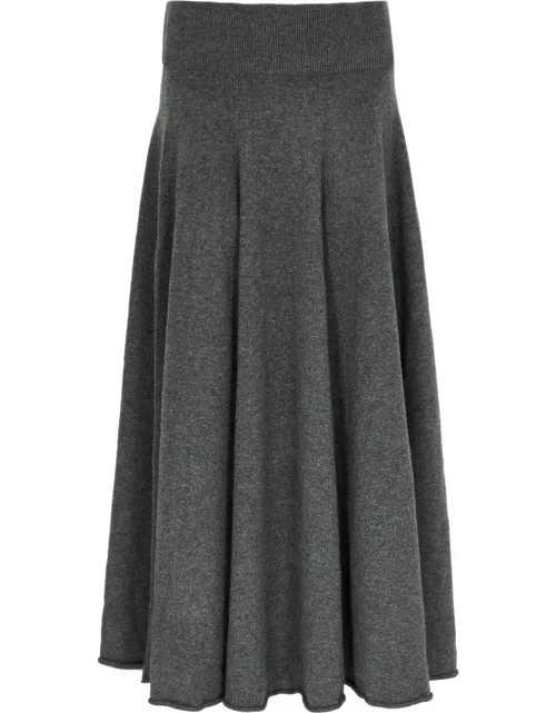 Extreme Cashmere N°313 Twirl Cashmere-blend Maxi Skirt - Grey - One