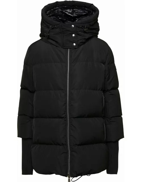 TATRAS azara Black Hooded Down Jacket With Logo Detail In Nylon Woman