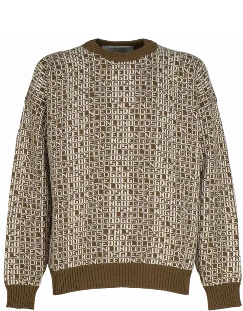 Golden Goose Sweater With Lettering-jacquard Motif