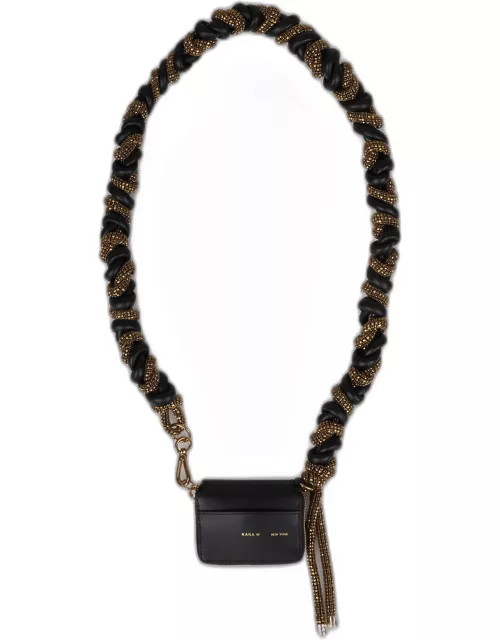 Kara Crystal-embellished Knotted-strap Mini Bag